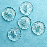 Clear Vintage Glass Pointed-Petal Flower 1/2"  Pack of 10,  #OT-126