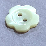 White Plumeria 2-Hole 5/8" Pearl Shell Button #679