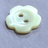 White Plumeria 2-Hole 3/4" Pearl Shell Button #678