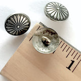 Mesa Sunflower STERLING Tiny 1/2" Concho Button 13mm Shank Back, #SW-401