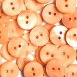 Orange Peach River Shell 11/16" 2-hole 18mm Button, #1794