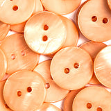 Re-Stocked, Orange Peach River Shell 5/8" 2-hole Button, Pack of 8 for $8.00  #1770