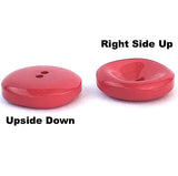 Red Designer Dimensional 7/8" Round 2 Hole ... LAST 2 buttons