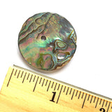 Abalone Mostly Greens/Blues Natural Large 2-Hole Button  1-1/8"  #SK-0037