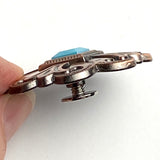 Copper/Turquoise Southwest Scallop-Square  1-1/2" Screw Back Concho 1.5"  #SWH-116