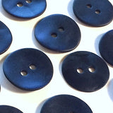 Indigo/Navy Velvet Agoya Shell 5/8" 2-hole Button, Pack of 8 #1209
