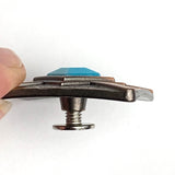 Copper/Turquoise Southwest Square Screw Back Concho 1.25"  #SWH-117
