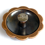 Copper "Diamonds & Turquoise" Southwest 1-1/2"  Flower Screw Back Concho 1.5"  #SWH-118