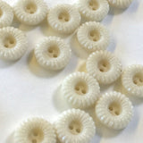 Vintage Vanilla Donuts Tiny Glass Buttons, 10mm / 3/8" Pack of TEN  #OT-111