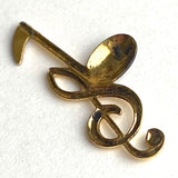Musical Note Metal Sew-Down 1" #647 By Susan Clarke