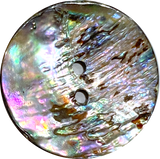 Abalone Mostly Greens/Blues Natural Large 2-Hole Button  1-1/8"  #SK-0037