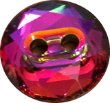 Purple/Orange Swarovski Button, 5/8"  Round, Crystal Volcano