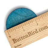 Turquoise Extra Large Coconut Button "Rustica"  2-1/4" Scooped