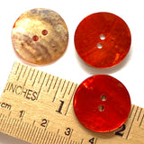 Sale: Bright Orange Pearl Iridescent Shell 2-Hole 7/8" Button 23mm Per Button #391-D