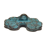 Lotus Leaf Blue/Copper Button 1"   #SWC-28