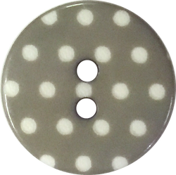 Gray /White Dots or Plain Gray Plastic Button 9/16" or 11/16"