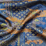Last Piece, Journey with Indigo Kimono Silk Satin 'Charmeuse'  14" x 62"    # 4198