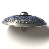 Re-Stocked Desert Lily / Black "Onyx" 1-1/4" Shank-Back Southwest Button, # SW-41