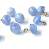 vintage glass light blue button