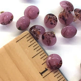 SALE, Pack of 3, Muted Purple Vintage Artisan Glass Speckles from Japan, 3/8" #GL-380
