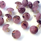 SALE, Pack of 3, Muted Purple Vintage Artisan Glass Speckles from Japan, 3/8" #GL-380