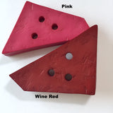 SALE $1.75! Giant Faux Wood Trapezoid Button with 3 holes, Pick Your Color, 2-3/4".