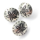 Re-Stocked, Southwest Skyrocket Flower 1/2" Shank Back Nickel Silver Button #SW-80
