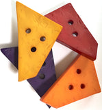 SALE $1.75! Giant Faux Wood Trapezoid Button with 3 holes, Pick Your Color, 2-3/4".