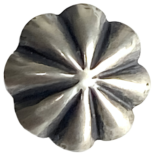 1" southwest repousse nickel silver shank back USA made button ButtonBird
