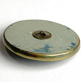 Dragonfly and Maiden Playing Lute Art Stone Button by Susan Clarke 1-15/16" #SC-1998