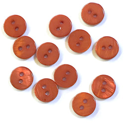 3/8" Copper River Shell  2-hole Button, TEN for $8.00  #2242