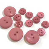 3/8" Dusty Rose River Shell 2-hole Button, TEN for $8.00  #2252