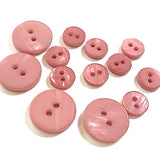 Dusty Rose River Shell 5/8" 2-hole Button, Pack of 8   #1784