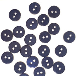 3/8" Dark Navy River Shell 2-hole Button, Pack of TEN buttons  #2249