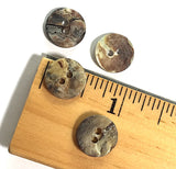 Re-Stocked, 1/2" Dark Emerald Green Pearl Shell Button, 2-hole 13mm, Per Button   #190-D