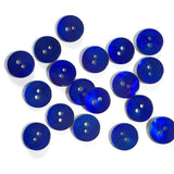 Re-Stocked 9/16"-5/8" Cobalt Blue Pearl Shell 2-hole Button,  #843-D