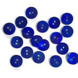 1/2" Cobalt Blue Pearl Shell 2-hole Button, PER BUTTON   #241113-D