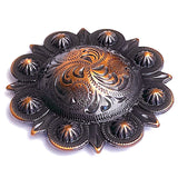 Copper/Black Copper Canyon Engraved Concho 2-3/8" Screwback  #CC-124