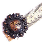 Copper/Black Copper Canyon Engraved Concho 2-3/8" Screwback  #CC-124