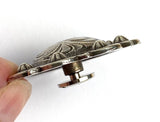 Silver Cheyenne 1-1/2"  Engraved Southwest Concho 1.5" Screwback  # CC-127