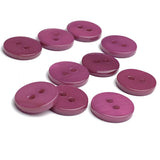 Dark Pink / Magenta 7/16" Shell 2-Hole Buttons Pack of 10  #23-137