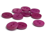 Dark Pink / Magenta 7/16" Shell 2-Hole Buttons Pack of 10  #23-137