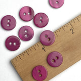 Dark Pink / Magenta 7/16" Shell 2-Hole Buttons Pack of 10  #23-137