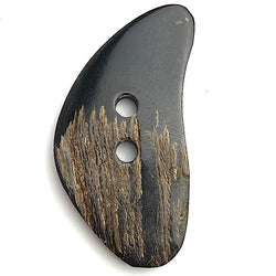 Running Low, 2" Horn Toggle, Curved, Natural Black/Brown 2-Hole  #SK-719