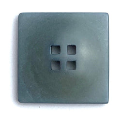 Steel Blue Square Corozo/Tagua "Five Squares Flat Pillow",  18mm / 11/16" # SK-522