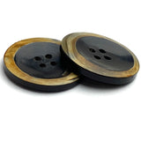 Tipsy Black/Brown Horn Button 1-1/4"  # 66H31