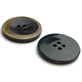 Tipsy Black/Brown Horn Button 1-1/4"  # 66H31