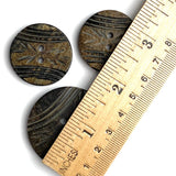 Tribal Grains, Hand Carved Horn Button 1-1/8" or 1-9/16"