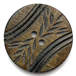 Tribal Grains, Hand Carved Horn Button 1-1/8" or 1-9/16"