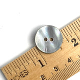 11/16" Silver-Gray Semi Rustic 18mm Shell, 2-Hole, Pack of 22 Buttons, #23-204